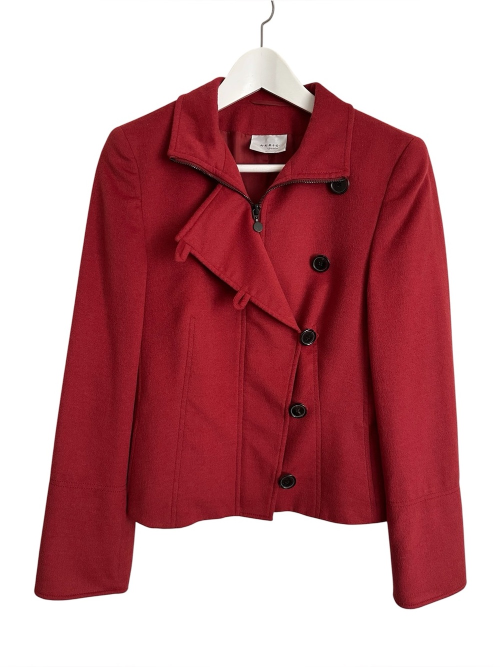 Akris Punto Wool Angora Jacket Blazer Red size 8